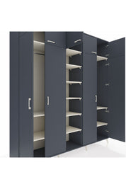 Hyperion Dolap 12 Raflı 9 Kapaklı 2 Askılı 220x44x243 Antrasit-Antrasit/Aytaşı