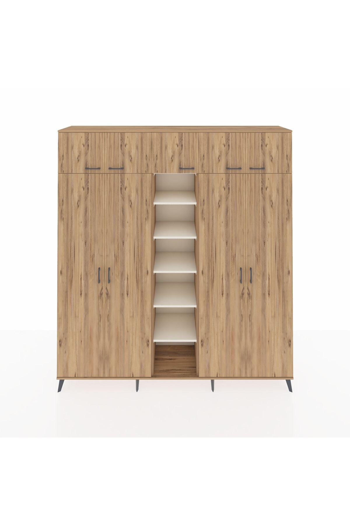 Hyperion Dolap 12 Raflı 9 Kapaklı 2 Askılı 220x44x243 - S553M016V19B