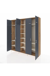 Hyperion Dolap 12 Raflı 9 Kapaklı 2 Askılı 220x44x243 - S553M016V25B