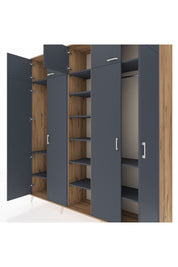Hyperion Dolap 12 Raflı 9 Kapaklı 2 Askılı 220x44x243 - S553M016V26B