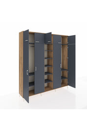 Hyperion Dolap 12 Raflı 9 Kapaklı 2 Askılı 220x44x243 - S553M016V26B