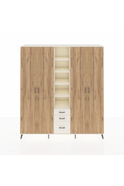 Hyperion Dolap 17 Raflı 3 Çekmeceli 4 Kapaklı 220x44x243 Aytaşı-Çam/Aytaşı