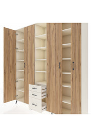 Hyperion Dolap 17 Raflı 3 Çekmeceli 4 Kapaklı 220x44x243 Aytaşı-Çam/Aytaşı