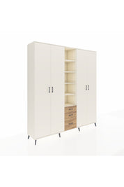 Hyperion Dolap 17 Raflı 3 Çekmeceli 4 Kapaklı 220x44x243 Aytaşı-Aytaşı/Çam