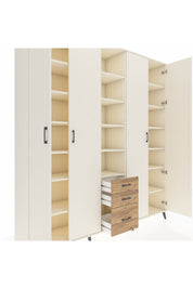 Hyperion Dolap 17 Raflı 3 Çekmeceli 4 Kapaklı 220x44x243 Aytaşı-Aytaşı/Çam