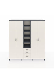 Hyperion Dolap 17 Raflı 3 Çekmeceli 4 Kapaklı 220x44x243 Antrasit-Aytaşı/Aytaşı