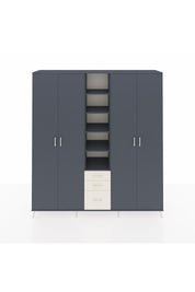 Hyperion Dolap 17 Raflı 3 Çekmeceli 4 Kapaklı 220x44x243 Antrasit-Antrasit/Aytaşı