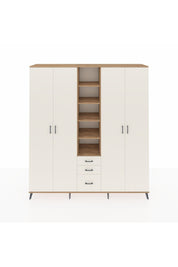 Hyperion Dolap 17 Raflı 3 Çekmeceli 4 Kapaklı 220x44x243 Çam-Aytaşı/Aytaşı