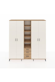 Hyperion Dolap 17 Raflı 3 Çekmeceli 4 Kapaklı 220x44x243 Çam-Aytaşı/Çam