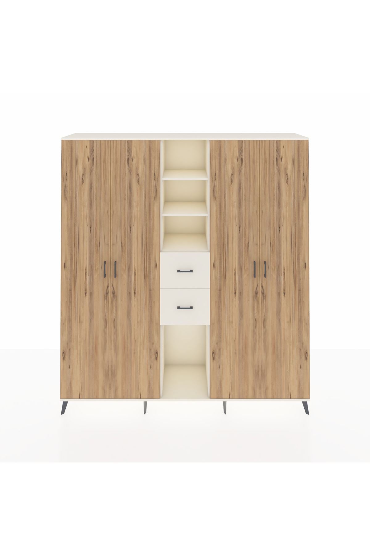 Hyperion Dolap 15 Raflı 2 Çekmeceli 4 Kapaklı 220x44x243 - S553M018V01B