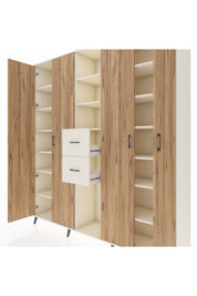 Hyperion Dolap 15 Raflı 2 Çekmeceli 4 Kapaklı 220x44x243 - S553M018V01B