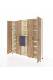 Hyperion Dolap 15 Raflı 2 Çekmeceli 4 Kapaklı 220x44x243 - S553M018V02B