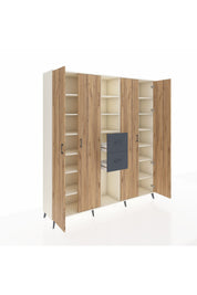 Hyperion Dolap 15 Raflı 2 Çekmeceli 4 Kapaklı 220x44x243 - S553M018V02B