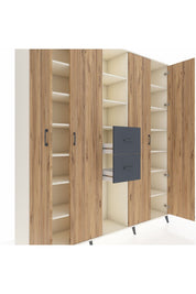 Hyperion Dolap 15 Raflı 2 Çekmeceli 4 Kapaklı 220x44x243 - S553M018V02B