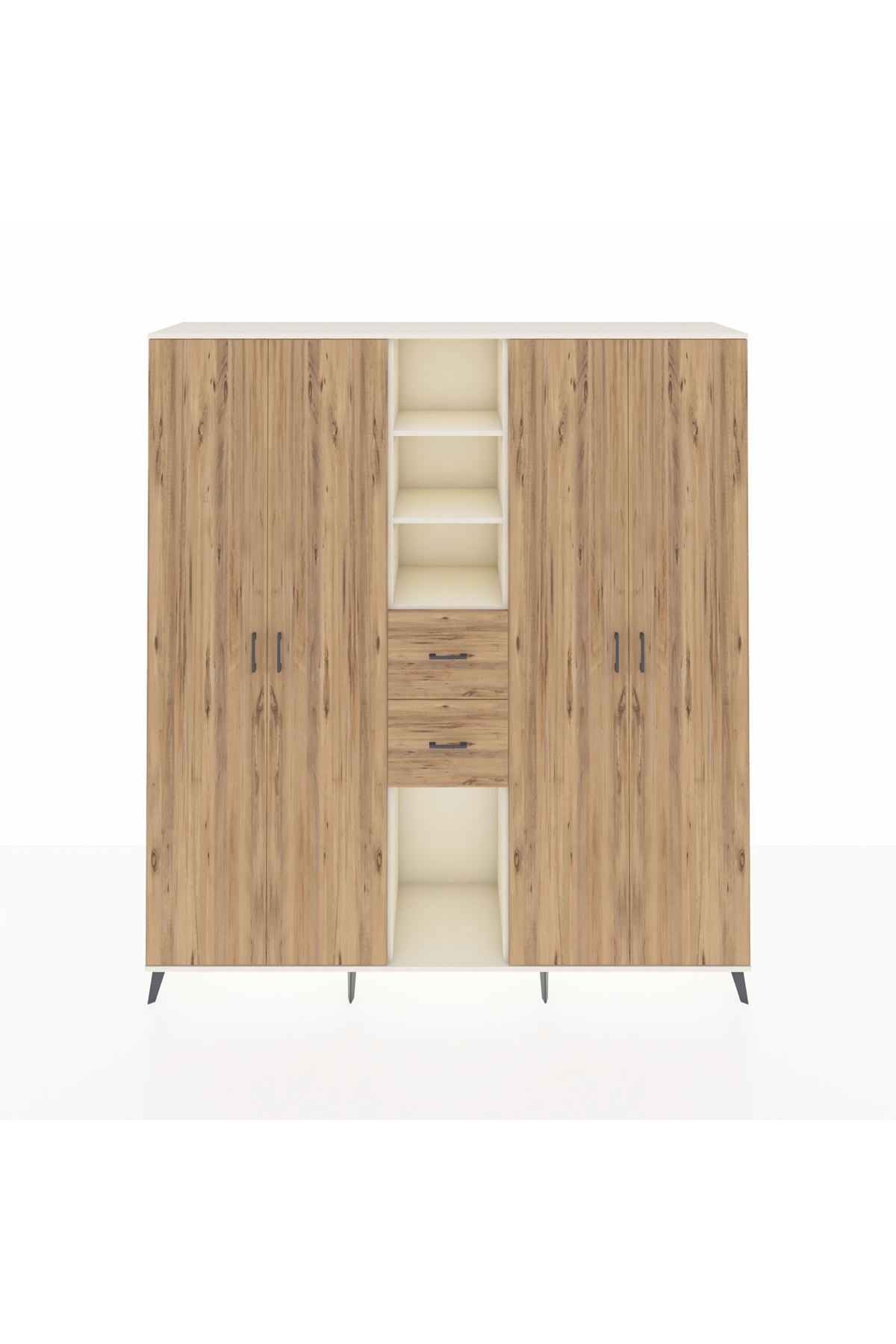 Hyperion Dolap 15 Raflı 2 Çekmeceli 4 Kapaklı 220x44x243 - S553M018V03B