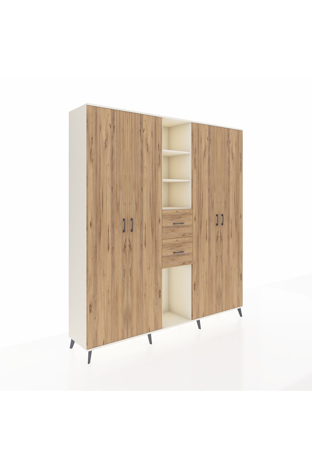 Hyperion Dolap 15 Raflı 2 Çekmeceli 4 Kapaklı 220x44x243 - S553M018V03B