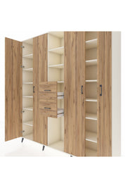 Hyperion Dolap 15 Raflı 2 Çekmeceli 4 Kapaklı 220x44x243 - S553M018V03B