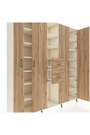 Hyperion Dolap 15 Raflı 2 Çekmeceli 4 Kapaklı 220x44x243 - S553M018V03B
