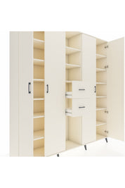 Hyperion Dolap 15 Raflı 2 Çekmeceli 4 Kapaklı 220x44x243 - S553M018V04B