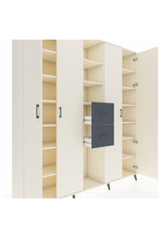 Hyperion Dolap 15 Raflı 2 Çekmeceli 4 Kapaklı 220x44x243 - S553M018V05B
