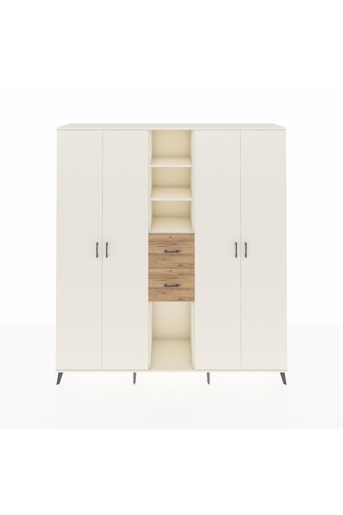 Hyperion Dolap 15 Raflı 2 Çekmeceli 4 Kapaklı 220x44x243 - S553M018V06B