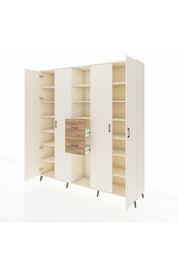 Hyperion Dolap 15 Raflı 2 Çekmeceli 4 Kapaklı 220x44x243 - S553M018V06B