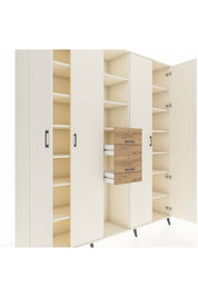 Hyperion Dolap 15 Raflı 2 Çekmeceli 4 Kapaklı 220x44x243 - S553M018V06B