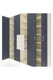 Hyperion Dolap 15 Raflı 2 Çekmeceli 4 Kapaklı 220x44x243 - S553M018V07B