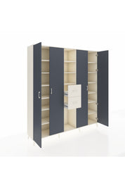 Hyperion Dolap 15 Raflı 2 Çekmeceli 4 Kapaklı 220x44x243 - S553M018V07B