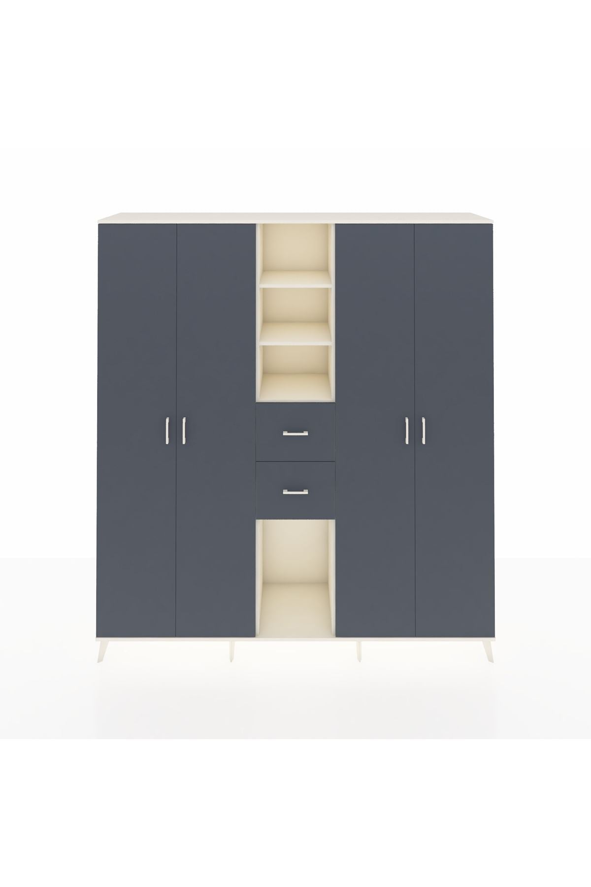 Hyperion Dolap 15 Raflı 2 Çekmeceli 4 Kapaklı 220x44x243 - S553M018V08B