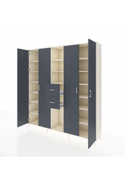 Hyperion Dolap 15 Raflı 2 Çekmeceli 4 Kapaklı 220x44x243 - S553M018V08B