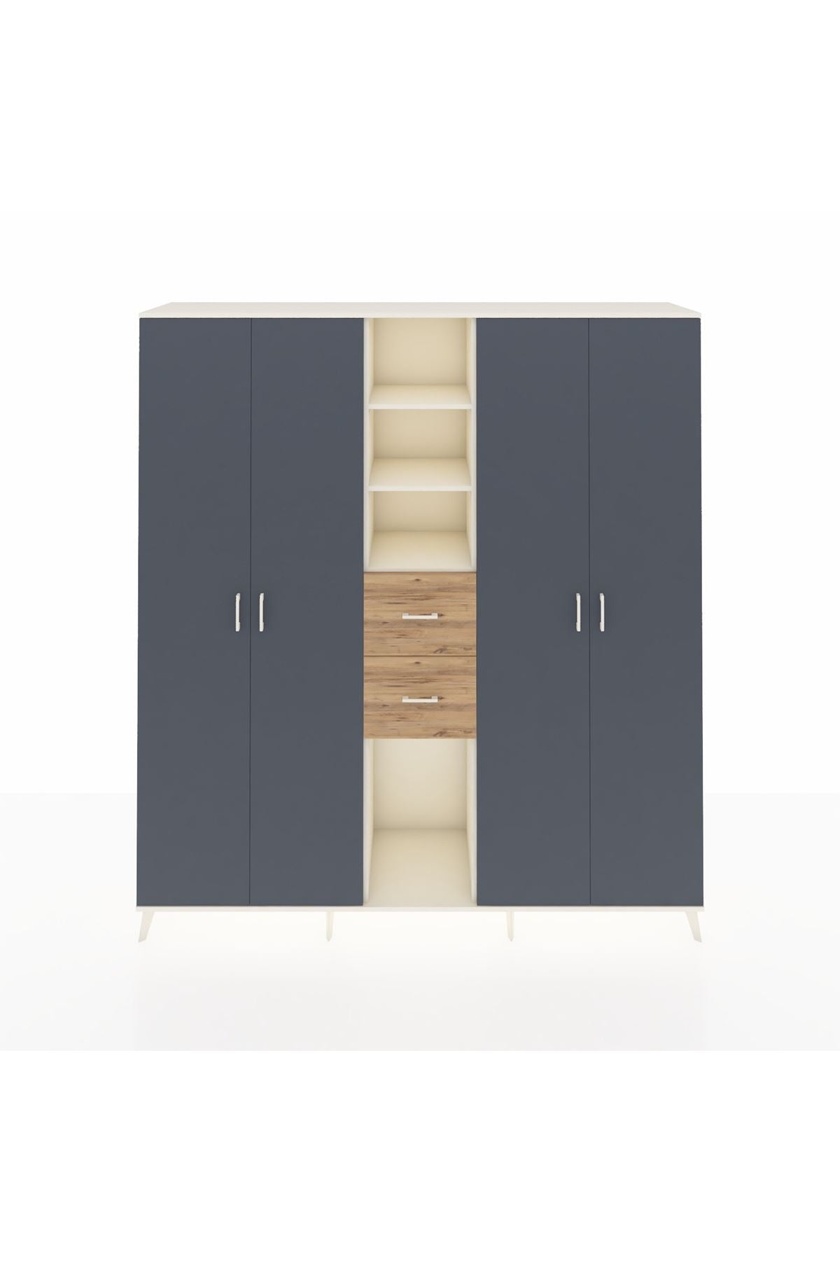 Hyperion Dolap 15 Raflı 2 Çekmeceli 4 Kapaklı 220x44x243 - S553M018V09B