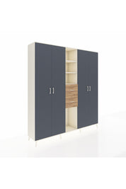 Hyperion Dolap 15 Raflı 2 Çekmeceli 4 Kapaklı 220x44x243 - S553M018V09B