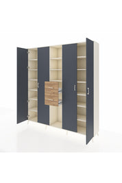 Hyperion Dolap 15 Raflı 2 Çekmeceli 4 Kapaklı 220x44x243 - S553M018V09B