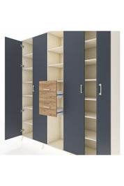 Hyperion Dolap 15 Raflı 2 Çekmeceli 4 Kapaklı 220x44x243 - S553M018V09B