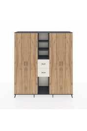 Hyperion Dolap 15 Raflı 2 Çekmeceli 4 Kapaklı 220x44x243 - S553M018V10B