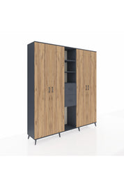 Hyperion Dolap 15 Raflı 2 Çekmeceli 4 Kapaklı 220x44x243 - S553M018V11B