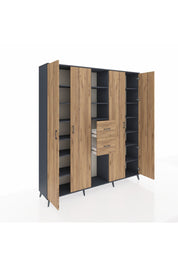 Hyperion Dolap 15 Raflı 2 Çekmeceli 4 Kapaklı 220x44x243 - S553M018V12B