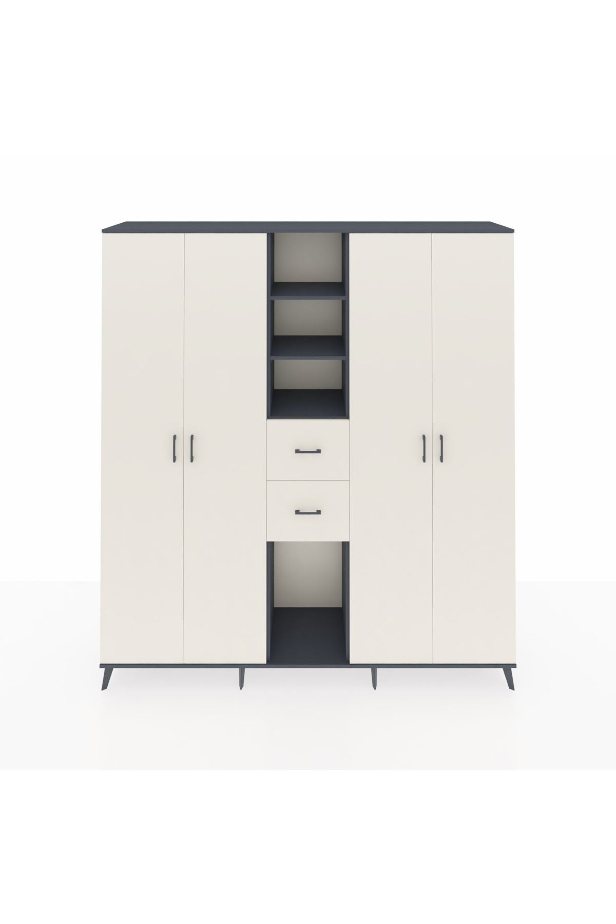 Hyperion Dolap 15 Raflı 2 Çekmeceli 4 Kapaklı 220x44x243 - S553M018V13B