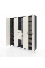 Hyperion Dolap 15 Raflı 2 Çekmeceli 4 Kapaklı 220x44x243 - S553M018V13B