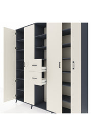 Hyperion Dolap 15 Raflı 2 Çekmeceli 4 Kapaklı 220x44x243 - S553M018V13B