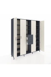 Hyperion Dolap 15 Raflı 2 Çekmeceli 4 Kapaklı 220x44x243 - S553M018V14B