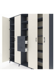 Hyperion Dolap 15 Raflı 2 Çekmeceli 4 Kapaklı 220x44x243 - S553M018V14B