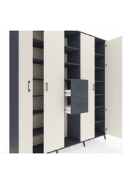 Hyperion Dolap 15 Raflı 2 Çekmeceli 4 Kapaklı 220x44x243 - S553M018V14B