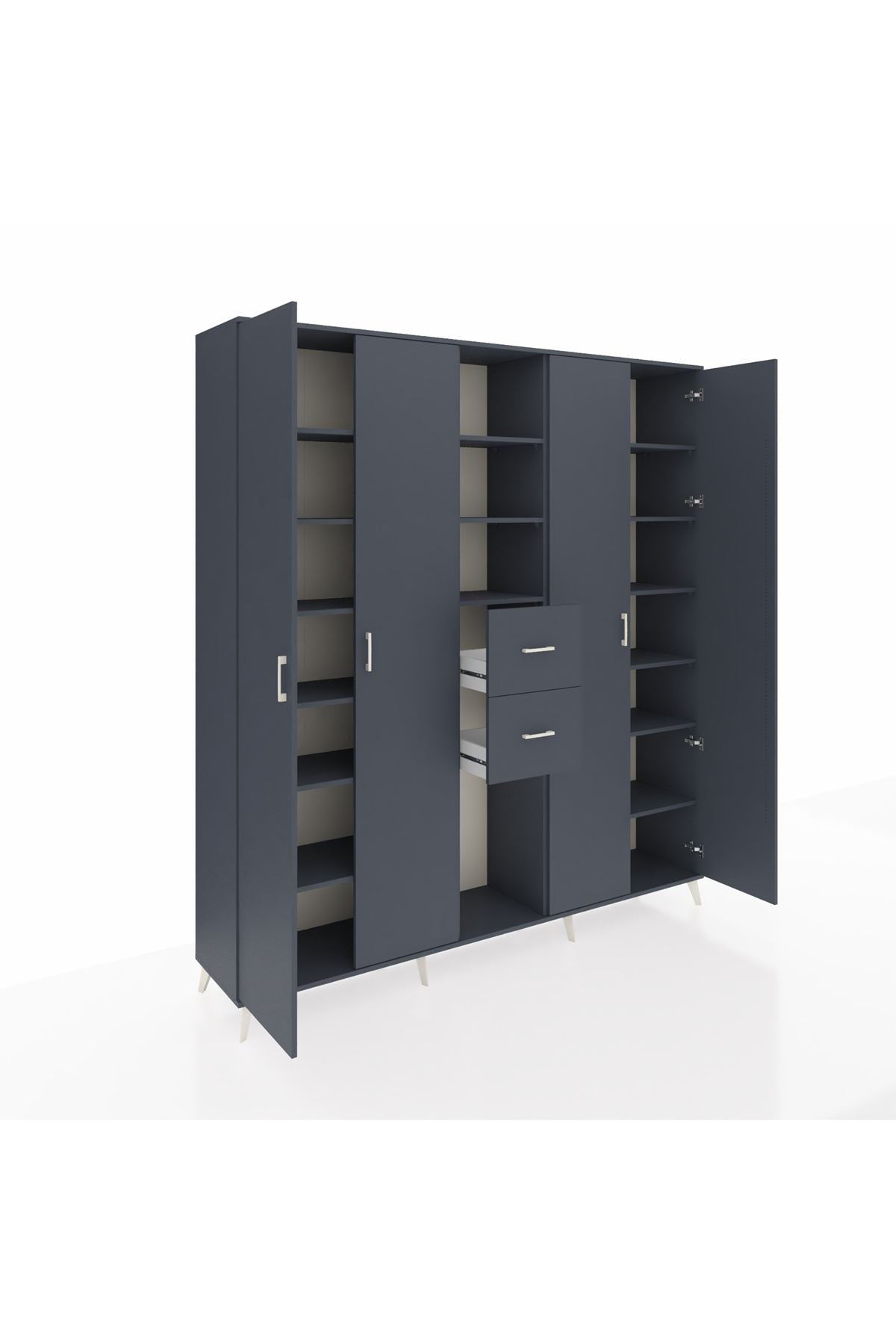 Hyperion Dolap 15 Raflı 2 Çekmeceli 4 Kapaklı 220x44x243 - S553M018V17B