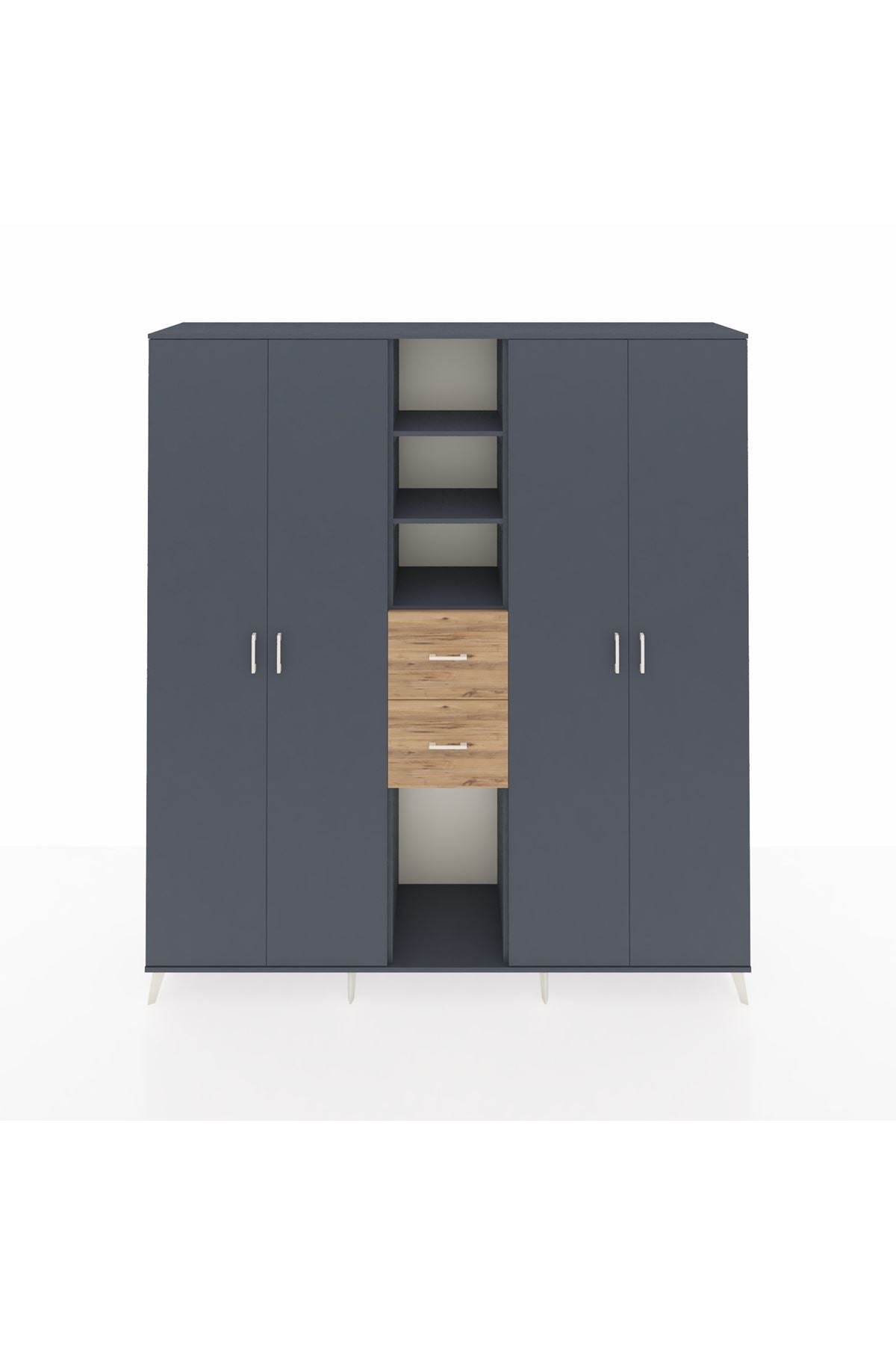 Hyperion Dolap 15 Raflı 2 Çekmeceli 4 Kapaklı 220x44x243 - S553M018V18B