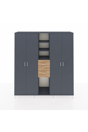 Hyperion Dolap 15 Raflı 2 Çekmeceli 4 Kapaklı 220x44x243 - S553M018V18B