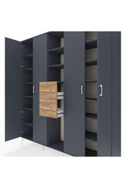 Hyperion Dolap 15 Raflı 2 Çekmeceli 4 Kapaklı 220x44x243 - S553M018V18B