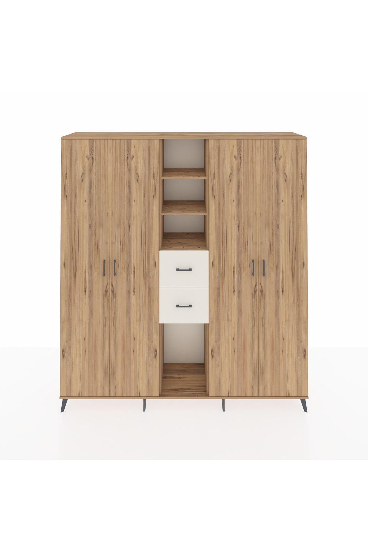 Hyperion Dolap 15 Raflı 2 Çekmeceli 4 Kapaklı 220x44x243 - S553M018V19B