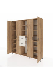 Hyperion Dolap 15 Raflı 2 Çekmeceli 4 Kapaklı 220x44x243 - S553M018V19B